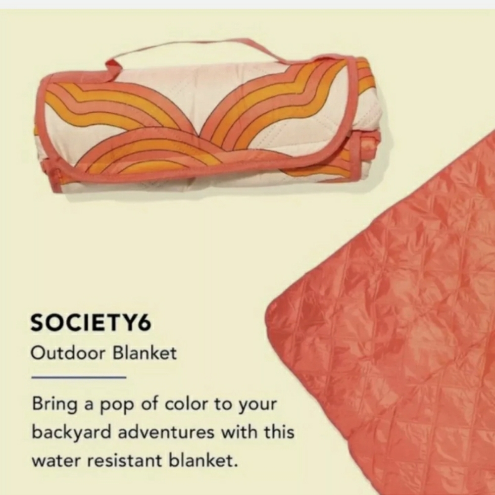 Society6 Outdoor Picnic Blanket 50x70"